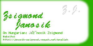 zsigmond janosik business card